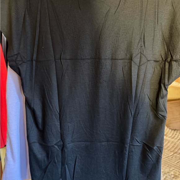 Black V-Neck Blouse with Beige Crochet Trim – Size M - Picture 5 of 6